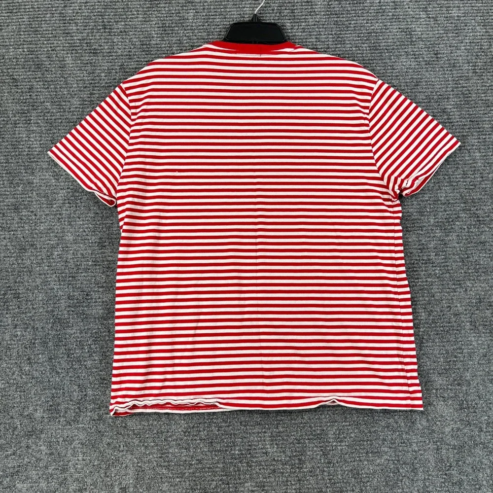 Polo Ralph Lauren Striped T-Shirt Mens M Red White Horizontal Stripe Casual Tee